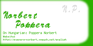 norbert poppera business card
